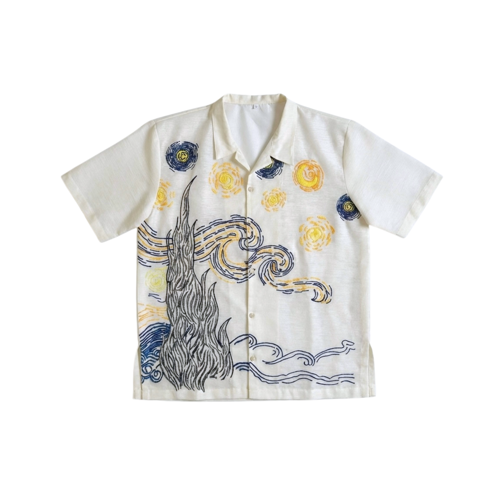 Starry Night Casual Polo Barong