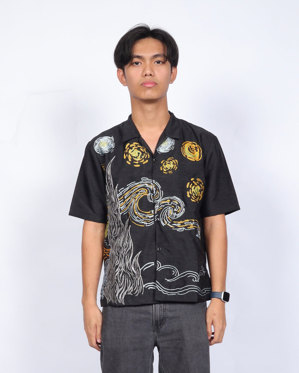 Starry Night Casual Polo Barong
