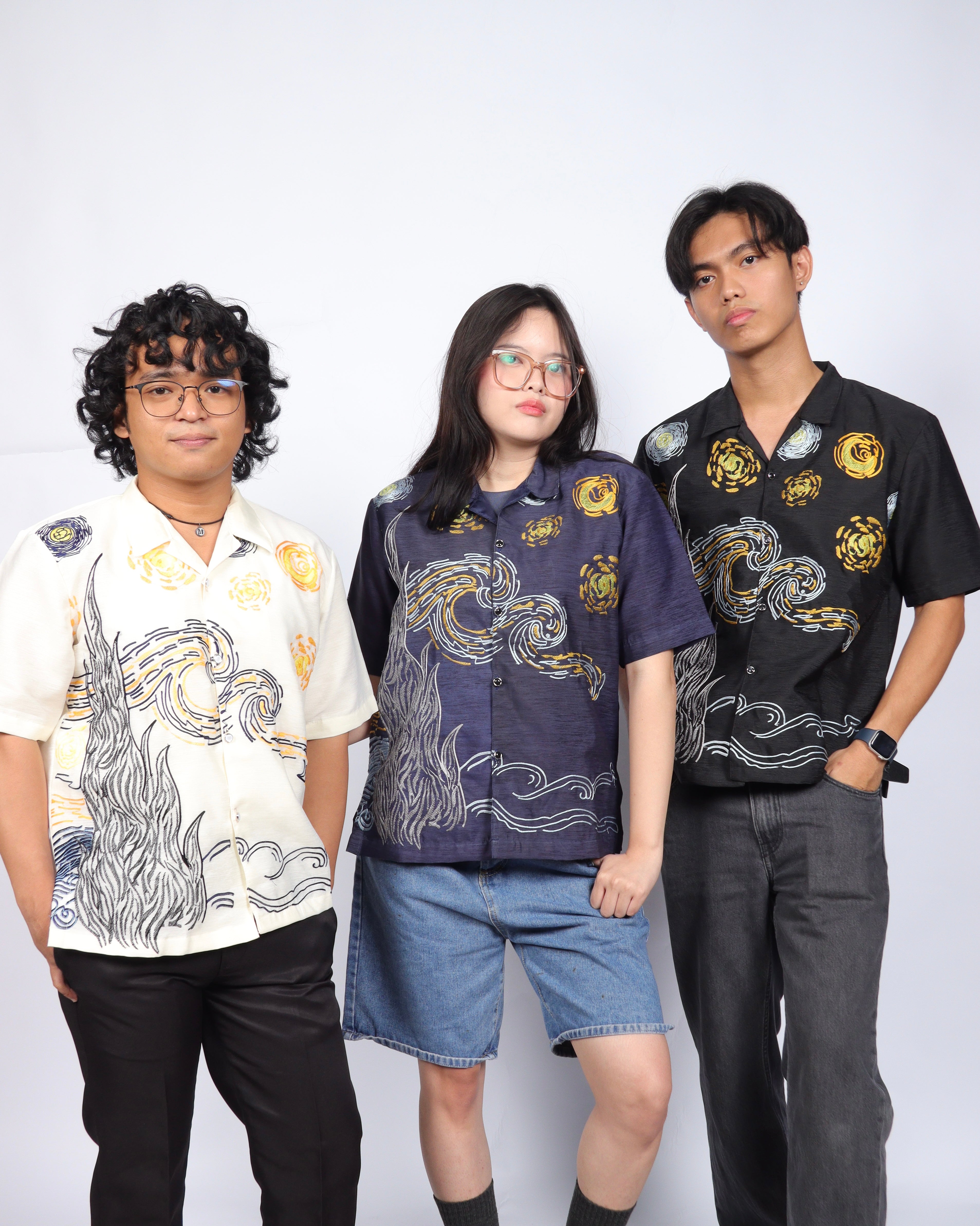 Starry Night Casual Polo Barong